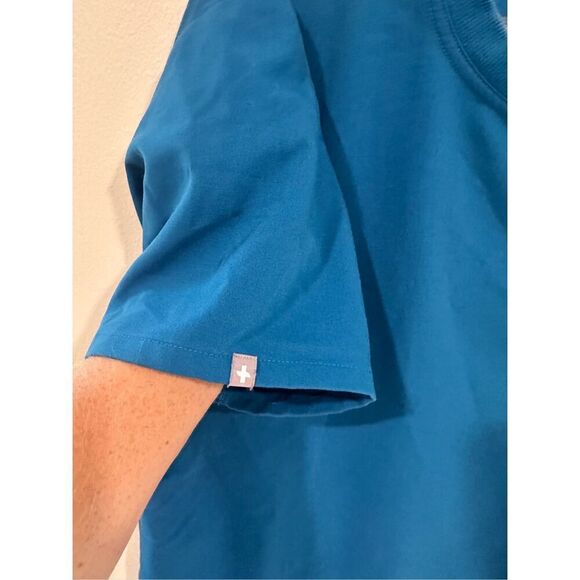 Figs Men’s Scrub Top Alps Blue Kadoma crew scrub top M - Picture 3 of 5